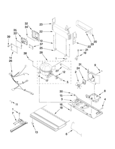 Unit Parts Diagram and Parts List for JFC2290VPR2  Jenn-Air Refrigerator