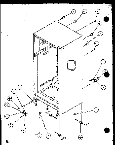 Cabinet Diagram and Parts List for TR18QB2L-P1111308WL  Amana Refrigerator