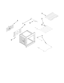 Internal Oven Parts Diagram and Parts List for JES9800CAS01  Jenn-Air Range