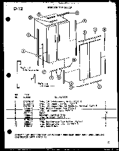 Section 1 Diagram and Parts List for SRI22F-L-P75400-5WL  Amana Refrigerator