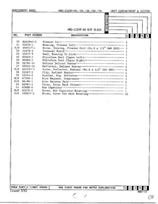 Unit Compartment And System Page 3 Diagram and Parts List for 21694A  Admiral Refrigerator