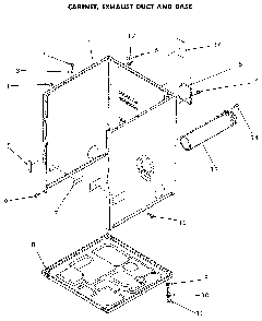 Cabinet And Base Diagram and Parts List for NG4819L53738  Speed Queen Dryer