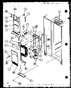 Evaporator And Air Handling Diagram and Parts List for 36511W-P1121603WW  Amana Refrigerator