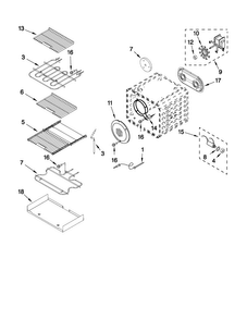 Internal Oven Parts Diagram and Parts List for JDRP536WP01  Jenn-Air Range