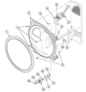 Roller Assy Diagram and Parts List for SDEZ07WF1500  Speed Queen Dryer