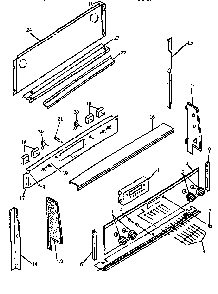 Backguard Diagram and Parts List for ARR629L-P1142616NL  Amana Range