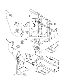 Manifold Parts Diagram and Parts List for MGR6751BDB18  Maytag Range