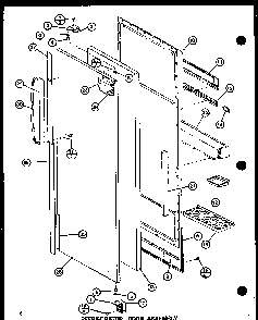 Refrigerator Door Assembly Diagram and Parts List for SL22GL-P7745508WL  Amana Refrigerator