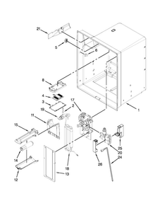 Refrigerator Liner Parts Diagram and Parts List for MFX2570AEB4  Maytag Refrigerator