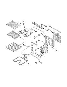 Internal Oven Parts Diagram and Parts List for JJW3430WB02  Jenn-Air Wall Oven