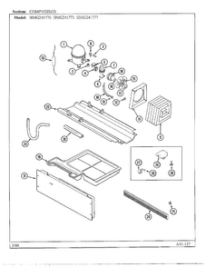 Compressor Diagram and Parts List for HMG241771  Admiral Refrigerator