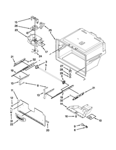 Freezer Liner Parts Diagram and Parts List for MFI2269VEB7  Maytag Refrigerator