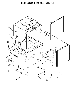 Tub and frame parts Diagram and Parts List for MDB7959SHZ1  Maytag Dishwasher