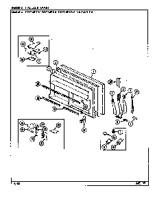 Freezer Door Diagram and Parts List for RB234PLDV DG90A Magic Chef Refrigerator
