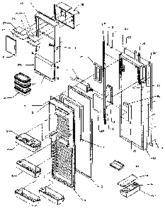 Fresh Food Door Diagram and Parts List for SXDE27N-P1162203W  Amana Refrigerator