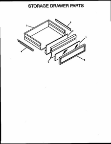 Storage Drawer Parts Diagram and Parts List for ARS635W-P1113803W  Amana Range