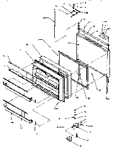 Freezer Door Diagram and Parts List for BX22A5L-P1182302WL  Amana Refrigerator
