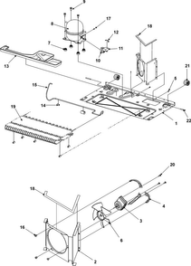 Compressor Diagram and Parts List for ABR2522FES0  Amana Refrigerator