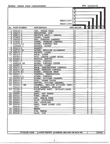 Fresh Food Compartment Page 2 Diagram and Parts List for 211240  Admiral Refrigerator