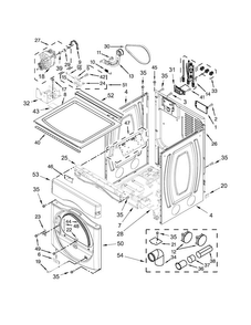 Dryer Cabinet Parts Diagram and Parts List for MLE20PDCYW0  Maytag Washer Dryer Combo