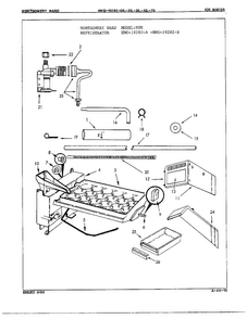 Ice Maker Diagram and Parts List for 19282B  Admiral Refrigerator