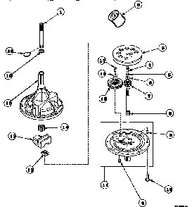 34526p Transmission Assembly Diagram and Parts List for LW8413W2B PLW8413W2B Amana Washer