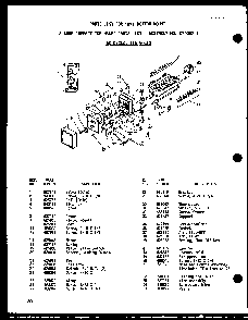 8 Cube Compact Ice Maker Diagram and Parts List for BC20WC-P6023510WC  Amana Refrigerator