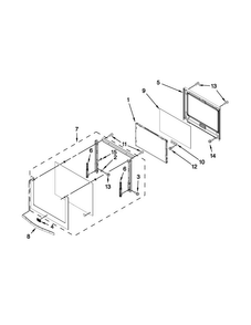 Oven Door Diagram and Parts List for MEW9530AS01  Maytag Wall Oven