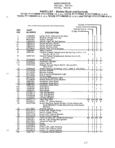 Divider Block And Controls Page 2 Diagram and Parts List for TZ21Q  Amana Refrigerator