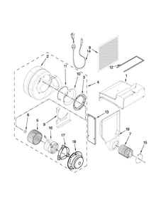 Blower Unit Parts Diagram and Parts List for JGS9900CDS02  Jenn-Air Range