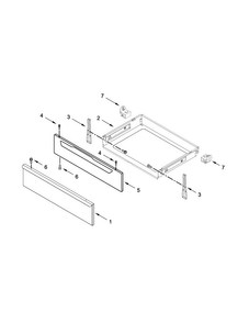 Drawer Parts Diagram and Parts List for 4KMER7685ES0  Maytag Range