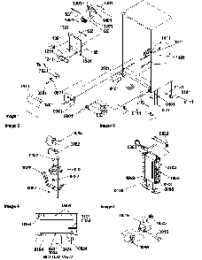 Drain System, Rollers And Evaporator Assembly Diagram and Parts List for SBD522VE-P1320303WE  Amana Refrigerator