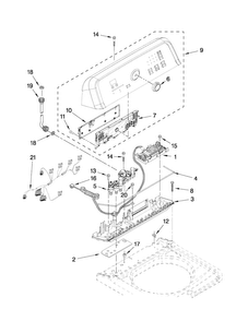 Part Location Diagram of WPW10338068 Whirlpool Display