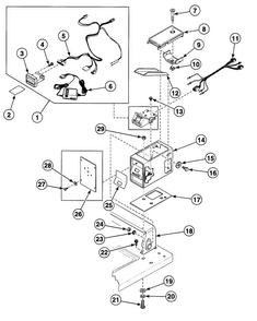 Card Reader Diagram and Parts List for SDG609WF  Speed Queen Dryer
