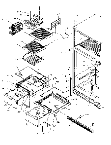 Cabinet Shelving Diagram and Parts List for TP21A3L-P1181503WL  Amana Refrigerator