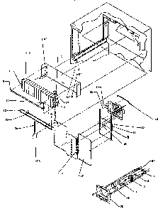 Evaporator Assembly Diagram and Parts List for THI18S3W-P1195401W  Amana Refrigerator