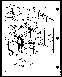 Evaporator And Air Handler Diagram and Parts List for SZI20ML-P1120101WL  Amana Refrigerator