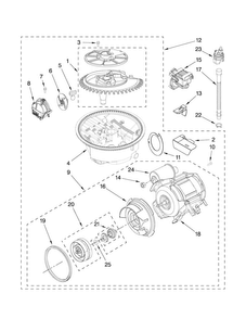 Pump And Motor Parts Diagram and Parts List for MDB7809AWQ0  Maytag Dishwasher
