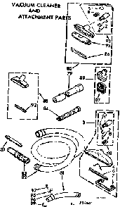 Attachment Parts Diagram and Parts List for 11624601  Kenmore Canister Vacuum