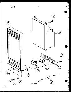 Control Panel Diagram and Parts List for CRRL-8X-P76438-2M  Amana Microwave