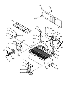 Machine Compartment Diagram and Parts List for SZD27NE-P1162410WE  Amana Refrigerator