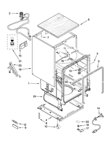 Tub And Frame Parts Diagram and Parts List for MDC4809PAW0  Maytag Dishwasher