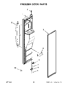 Freezer Door Parts Diagram and Parts List for 10651335714  Kenmore Refrigerator