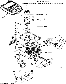 Base Assembly Diagram and Parts List for 11626910  Kenmore Canister Vacuum