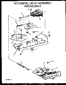 Automatic Latch Assembly Diagram and Parts List for ARR623L-P1130983NL  Amana Range