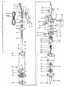 Hoover Diagram and Parts List for S2097  Hoover Upright Vacuum