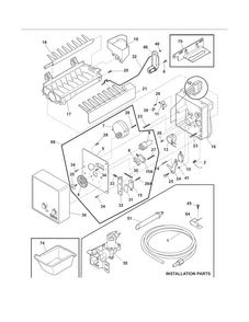 Ice Maker Diagram and Parts List for CFD28SDS6  Crosley Refrigerator