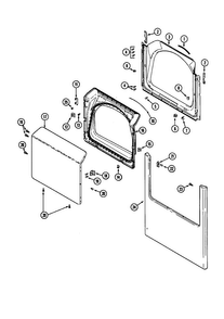 Door Diagram and Parts List for MDE6000AZG  Maytag Dryer