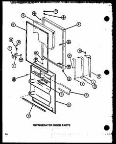 Refrigerator Door Parts (tm18n/p1102103w) (tm18n/p1102104w) Diagram and Parts List for TM18N-P1102104W  Amana Refrigerator