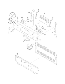 Backguard Diagram and Parts List for CRE3880LWJ  Crosley Range